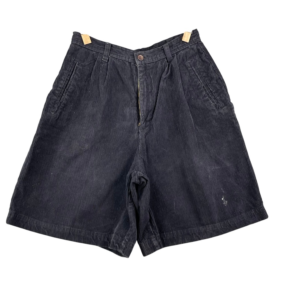 Jennifer Moore Corduroy Shorts Womens 6 Black Pleated Vintage Academia Travelโ